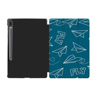 Thumbnail for Paper Airplane & Fly-Green Designed Samsung Tablet Cases