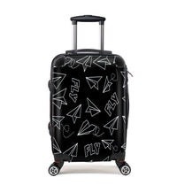 Thumbnail for Paper Airplane & Fly Black Designed Cabin Size Luggages