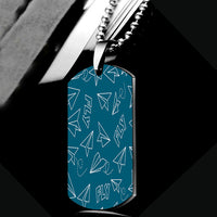 Thumbnail for Paper Airplane & Fly Green Designed Metal Necklaces