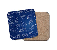 Thumbnail for Paper Airplane & Fly (Blue) Designed Coasters