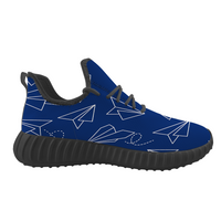 Thumbnail for Paper Airplane & Fly (Blue) Designed Sport Sneakers & Shoes (WOMEN)