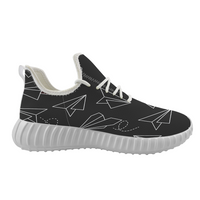 Thumbnail for Paper Airplane & Fly (Gray) Designed Sport Sneakers & Shoes (WOMEN)