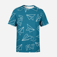 Thumbnail for Paper Airplane & Fly Printed 3D T-Shirts