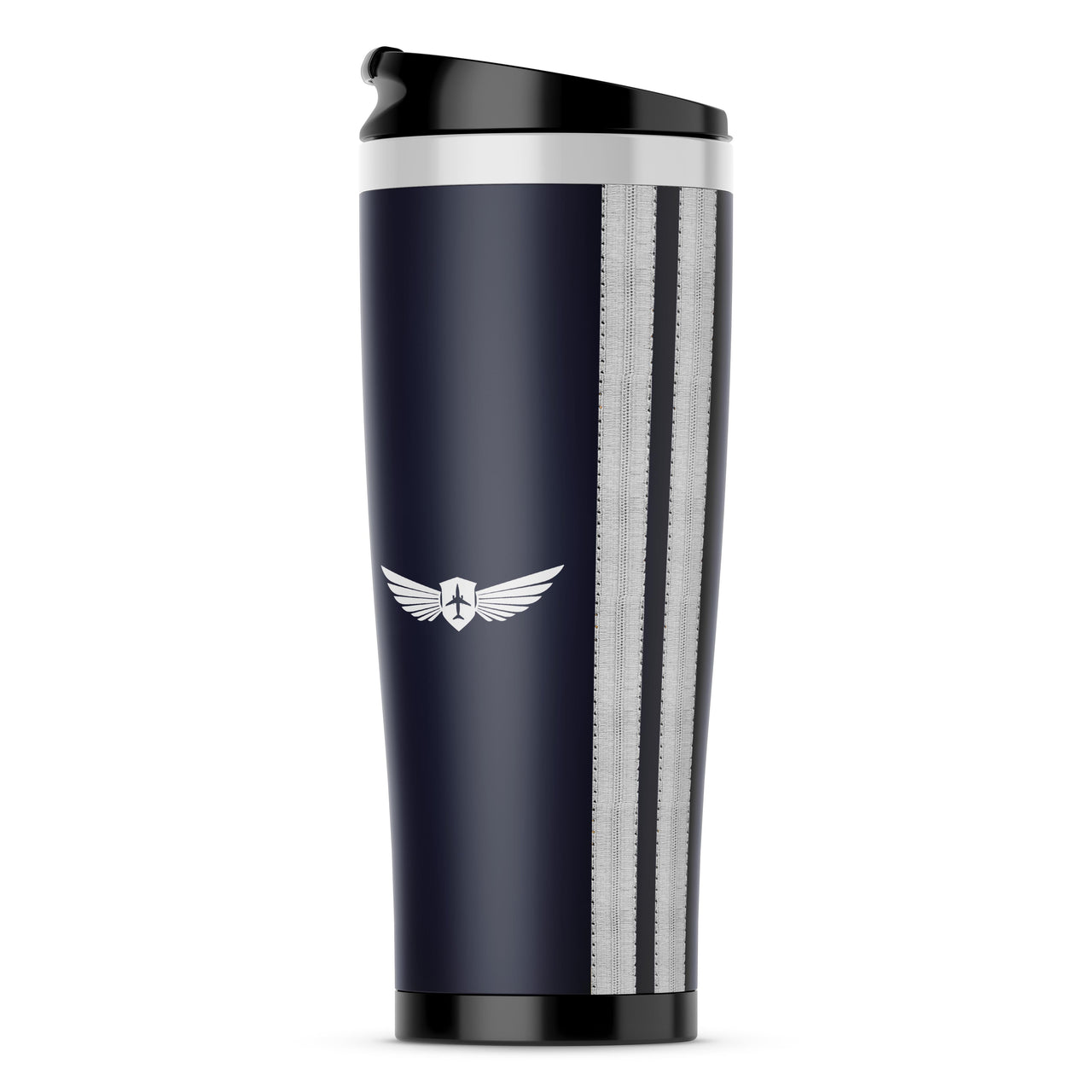 Special Silver Pilot Epaulettes (4,3,2 Lines) Stainless Steel Travel Mugs