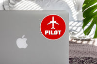 Thumbnail for Pilot & Circle (Red) Designed Stickers
