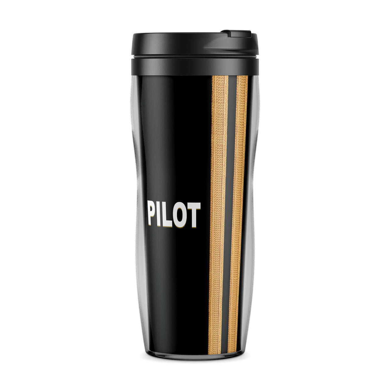 PILOT & Epaulettes (4,3,2 Lines) Designed Plastic Travel Mugs
