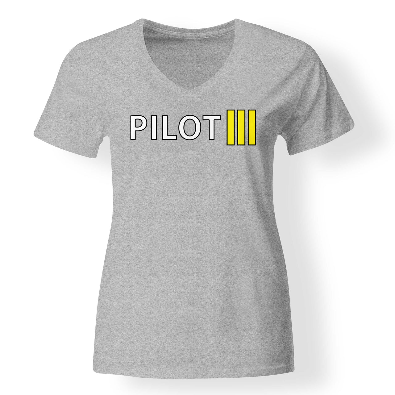 Pilot & Stripes (3 Lines) Designed V-Neck T-Shirts