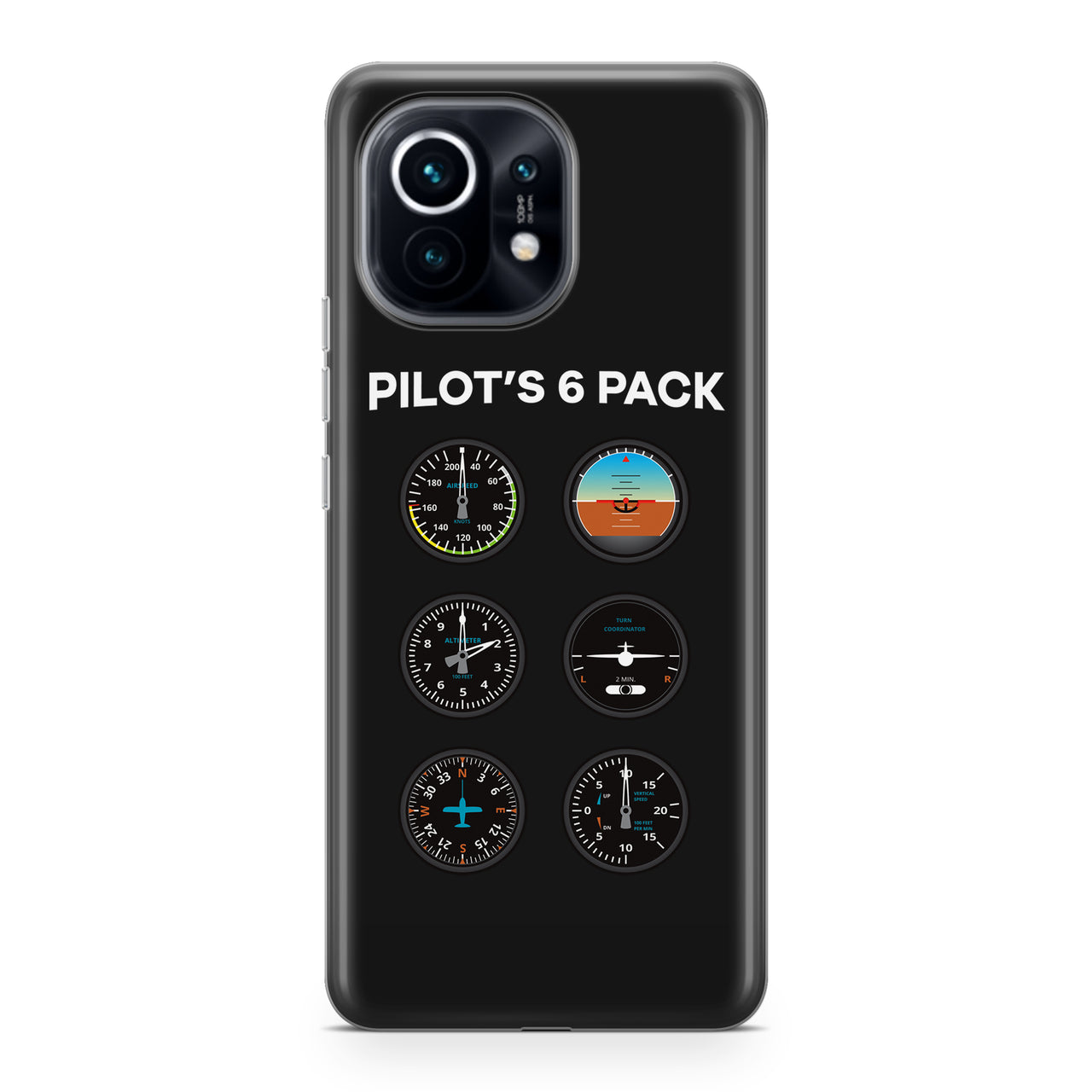 Pilot's 6 Pack Designed Xiaomi Cases