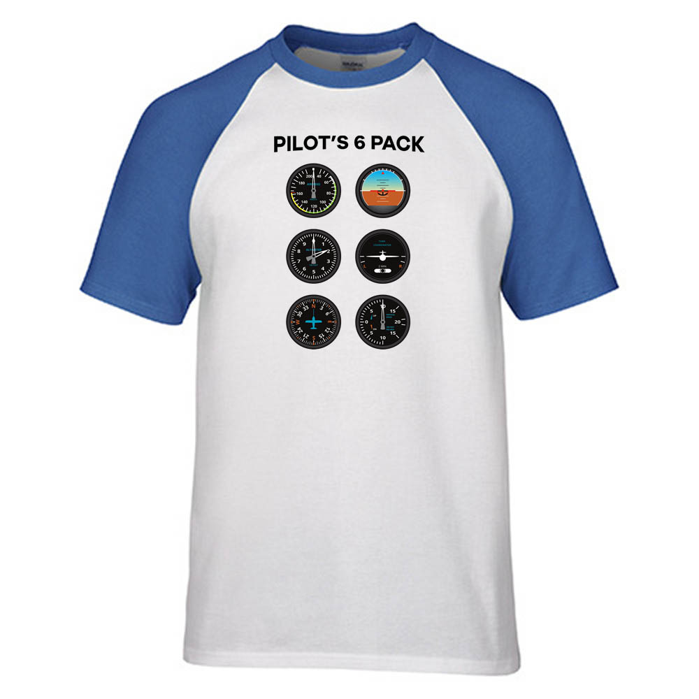 Pilot's 6 Pack Designed Raglan T-Shirts