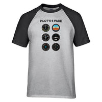 Thumbnail for Pilot's 6 Pack Designed Raglan T-Shirts