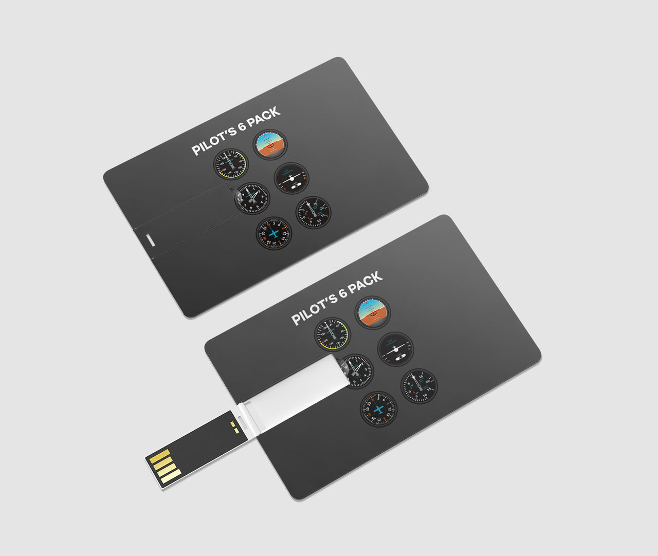Pilot's 6 Pack Designed USB Cards