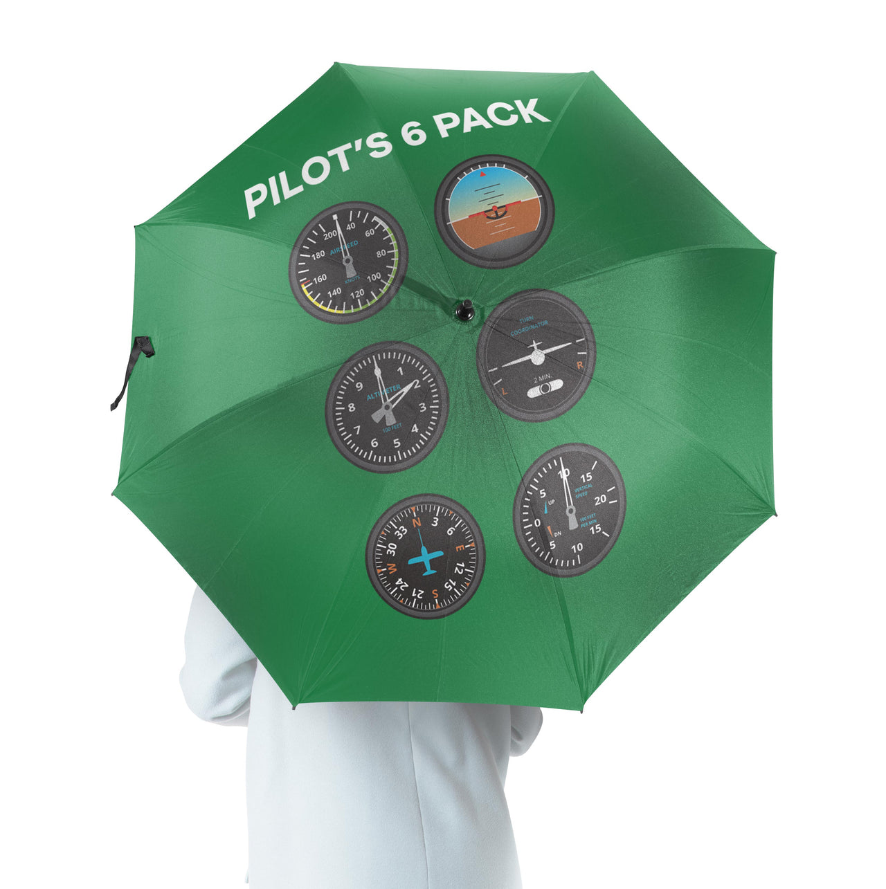 Pilot's 6 Pack Designed Umbrella