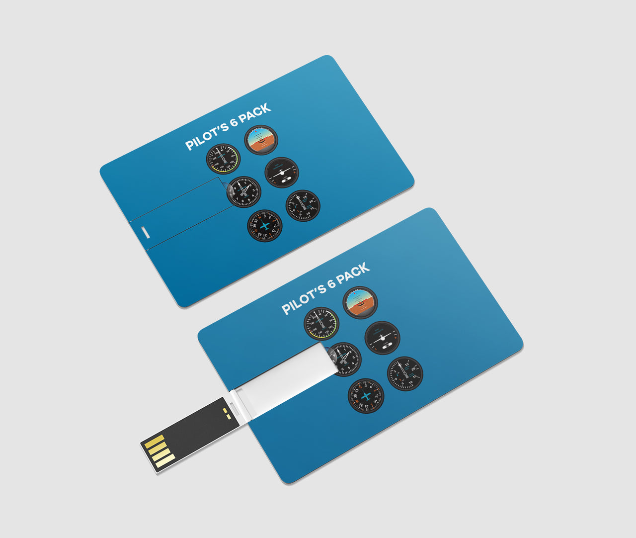 Pilot's 6 Pack Designed USB Cards