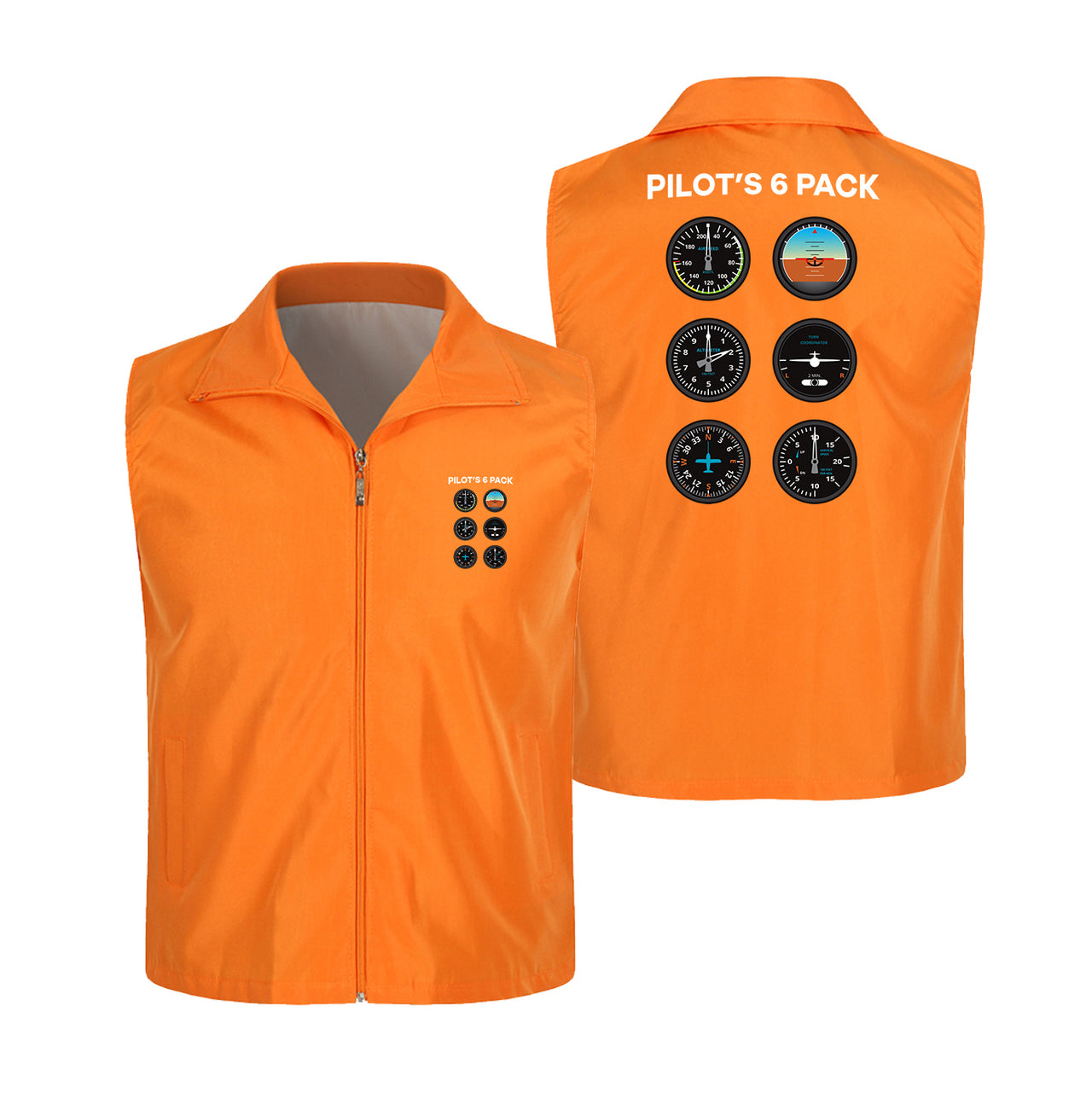 Pilot's 6 Pack Designed Thin Style Vests