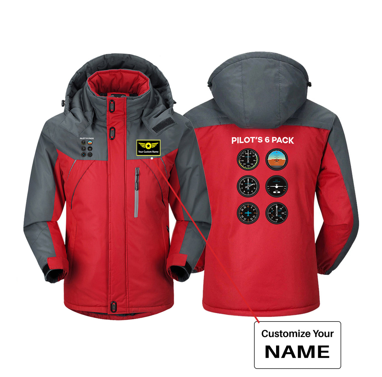 Pilot's 6 Pack Designed Thick Winter Jackets
