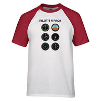 Thumbnail for Pilot's 6 Pack Designed Raglan T-Shirts