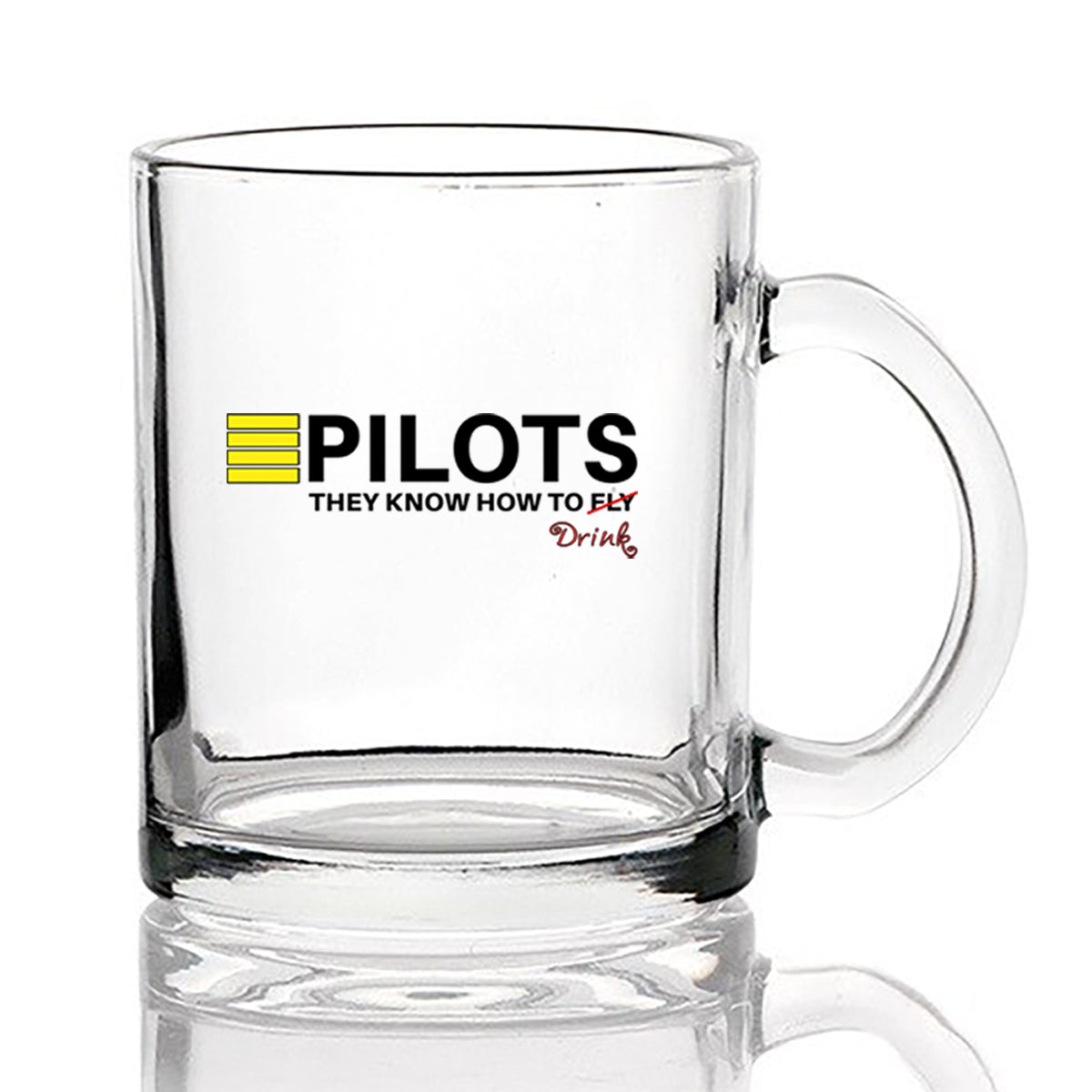 Pilots They Know How To Drink Designed Coffee & Tea Glasses
