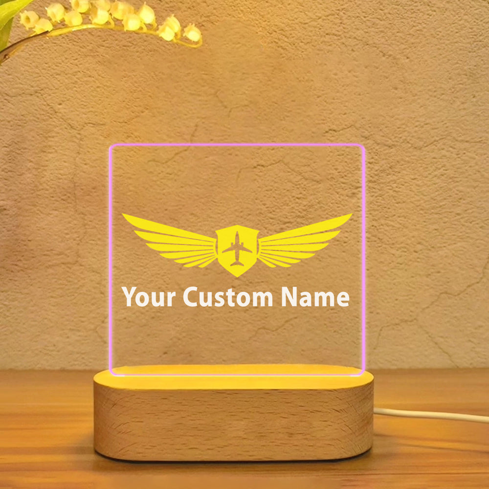 Custom Name (Badge 2) Designed Night Lamp