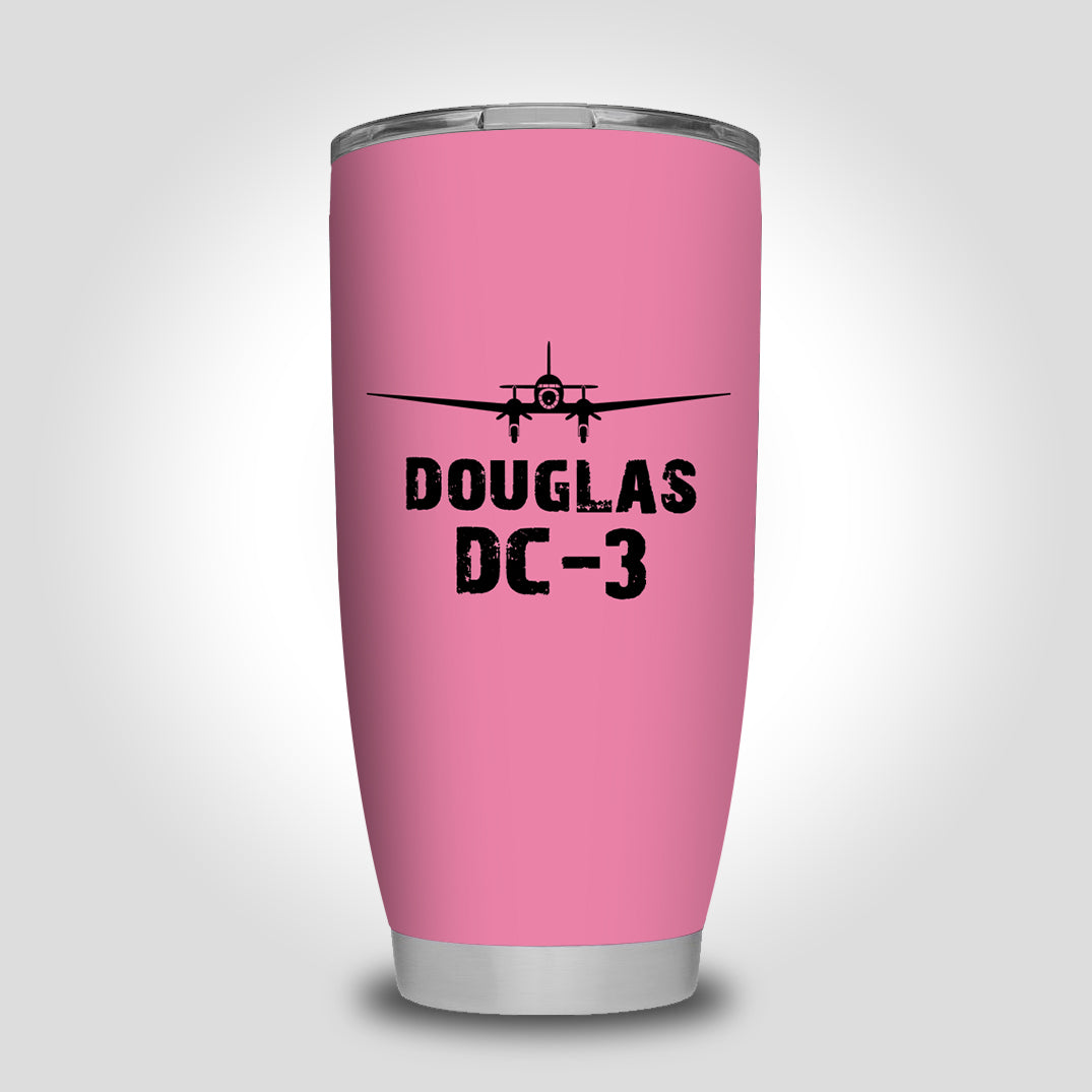 Douglas DC-3 & Plane Designed Tumbler Travel Mugs