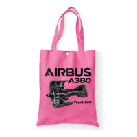 Thumbnail for Airbus A380 & Trent 900 Engine Designed Tote Bags