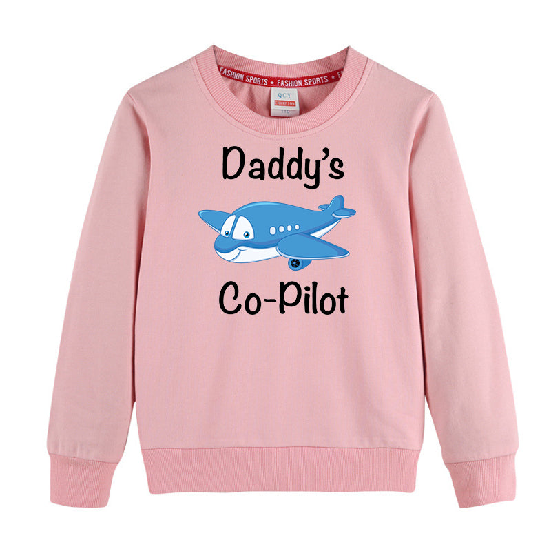 Daddy's Co-Pilot (Jet Airplane) Designed "CHILDREN" Sweatshirts