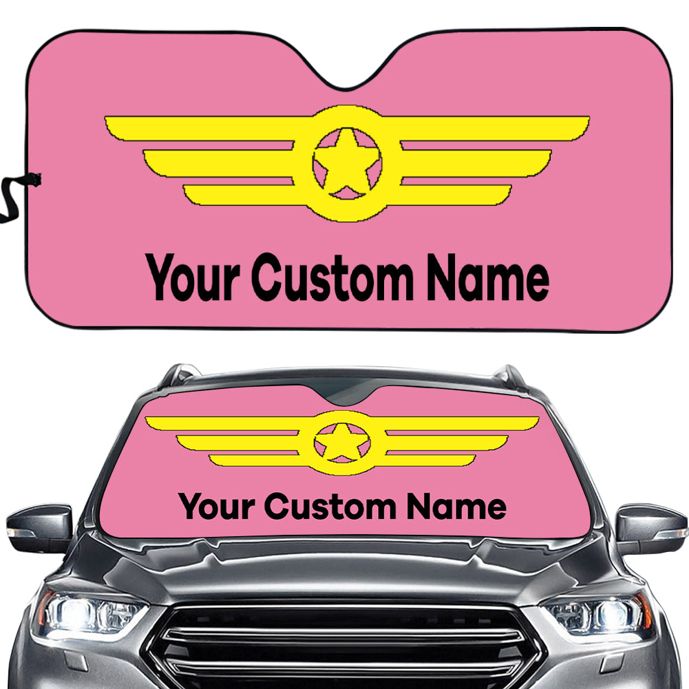 Custom Name (Badge 1) Designed Car Sun Shade