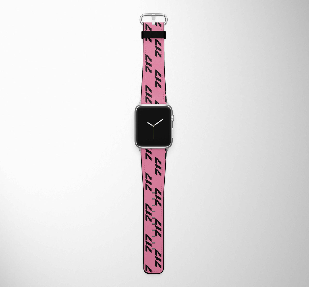 717 Flat Text Designed Leather Apple Watch Straps