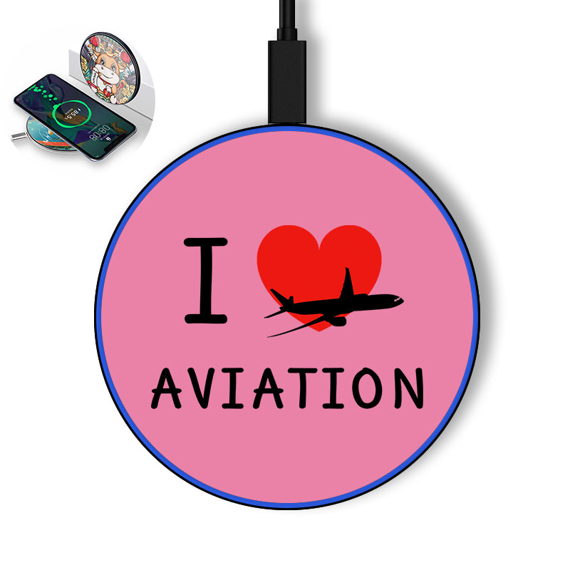 I Love Aviation Designed Wireless Chargers