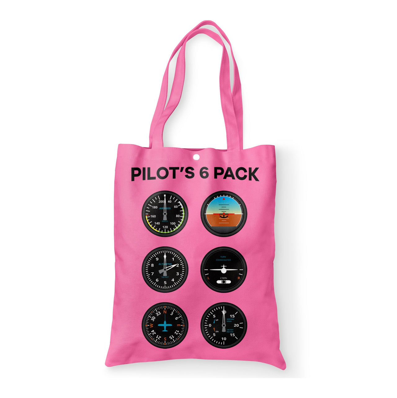 Pilot's 6 Pack Designed Tote Bags