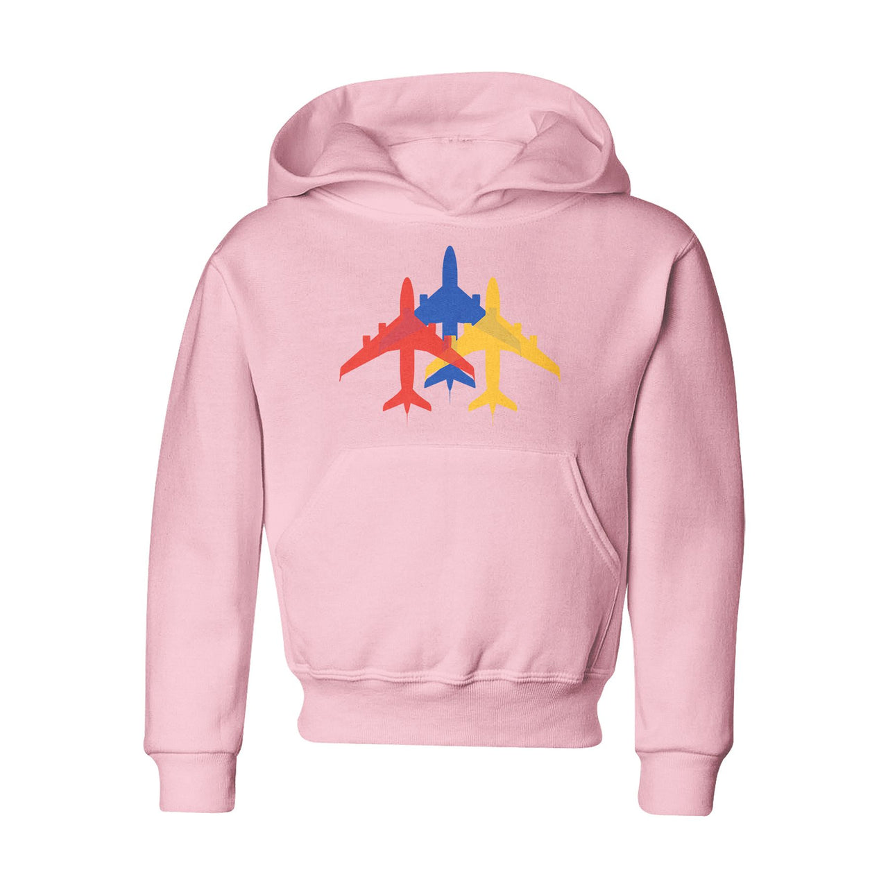 Colourful 3 Airplanes Designed "CHILDREN" Hoodies
