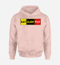 Thumbnail for Eat Sleep Fly (Colourful) Designed Hoodies