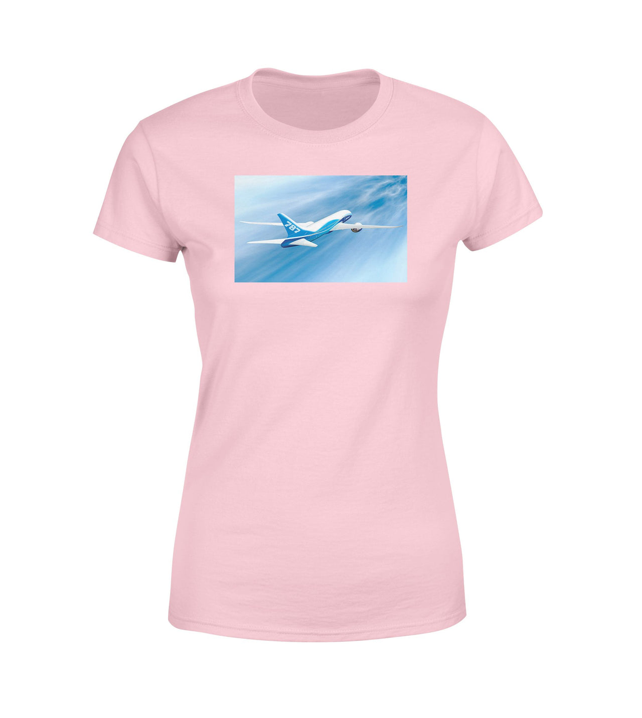 Beautiful Painting of Boeing 787 Dreamliner Designed Women T-Shirts