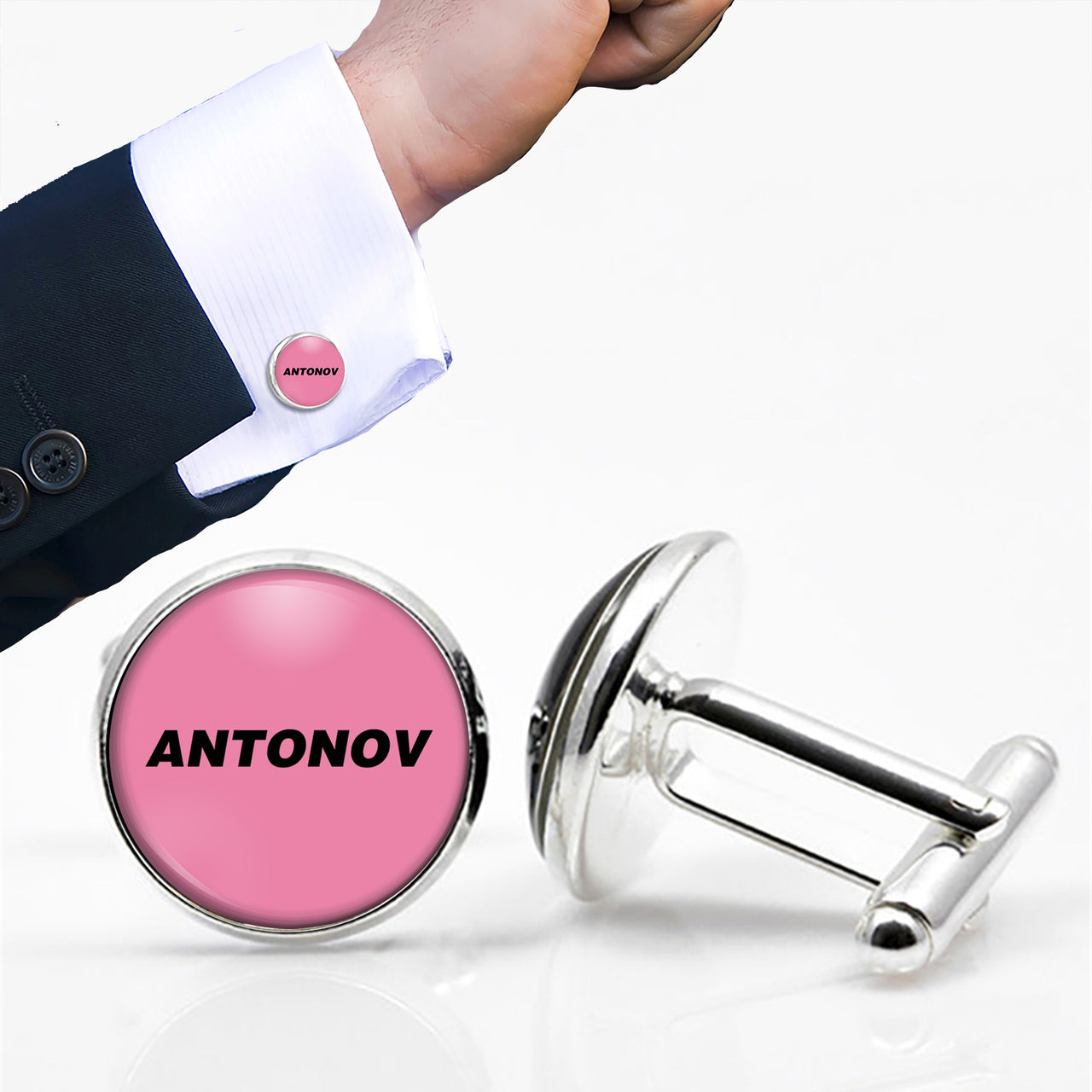 Antonov & Text Designed Cuff Links