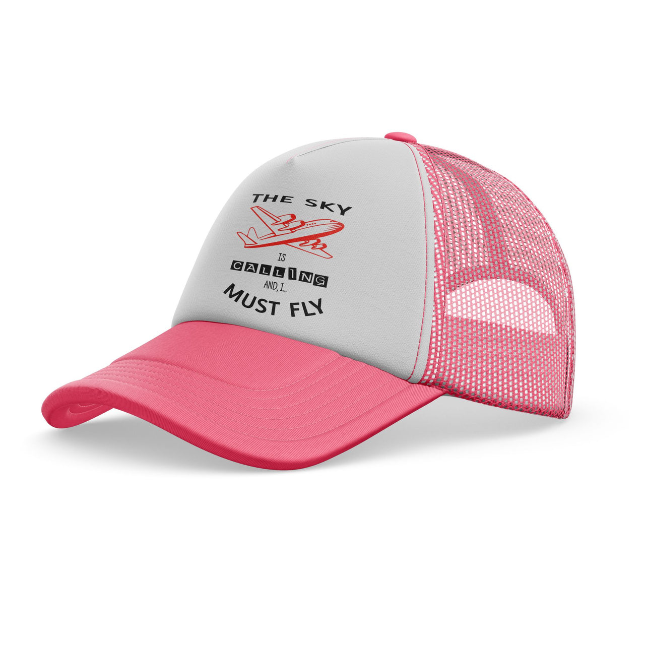 The Sky is Calling and I Must Fly Designed Trucker Caps & Hats