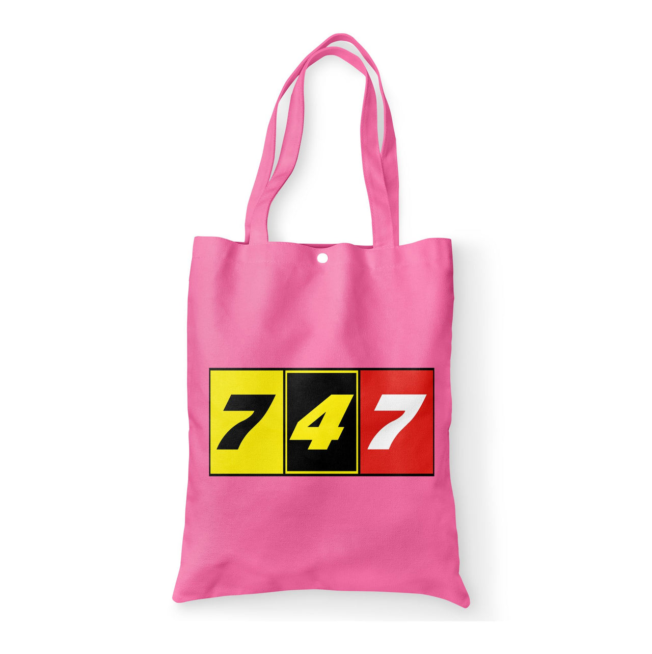 Flat Colourful 747 Designed Tote Bags