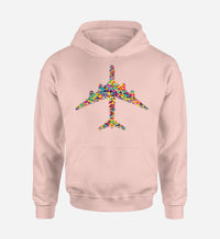 Thumbnail for Colourful Airplane Designed Hoodies