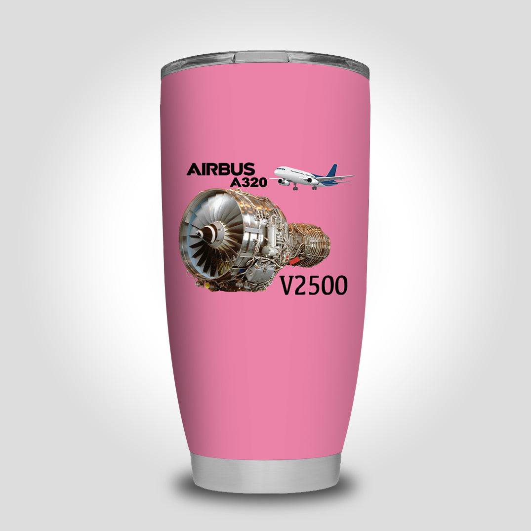 Airbus A320 & V2500 Engine Designed Tumbler Travel Mugs