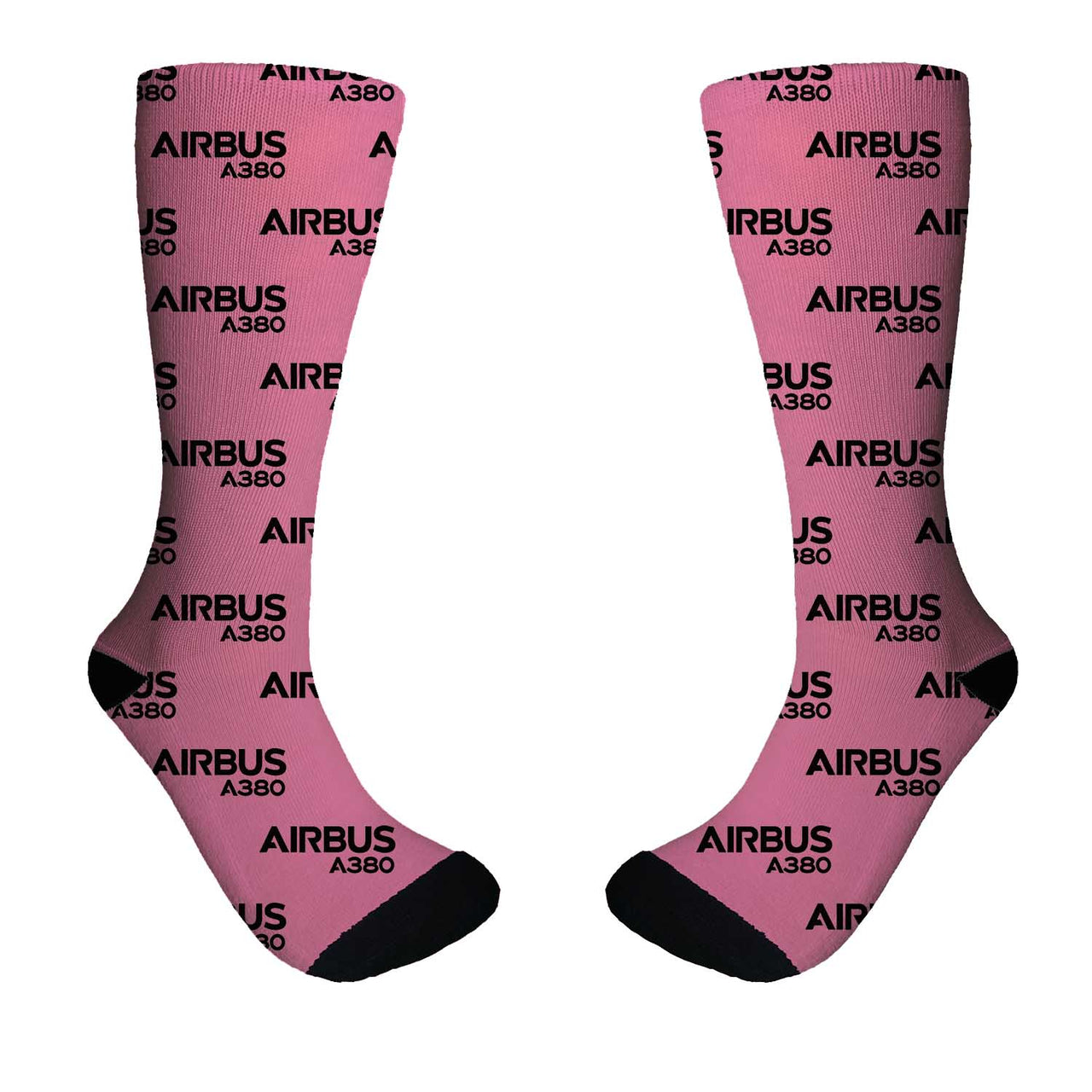 Airbus A380 & Text Designed Socks
