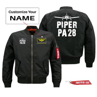 Thumbnail for Piper PA28 Silhouette & Designed Pilot Jackets (Customizable)
