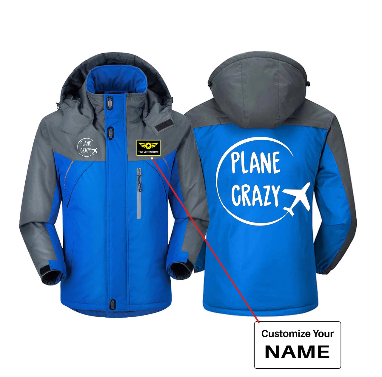 Plane Crazy Designed Thick Winter Jackets