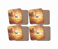 Thumbnail for Plane Passing By Designed Coasters