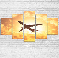 Thumbnail for Plane Passing By Printed Multiple Canvas Poster Aviation Shop 