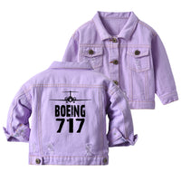 Thumbnail for Boeing 717 & Plane Designed Children Denim Jackets