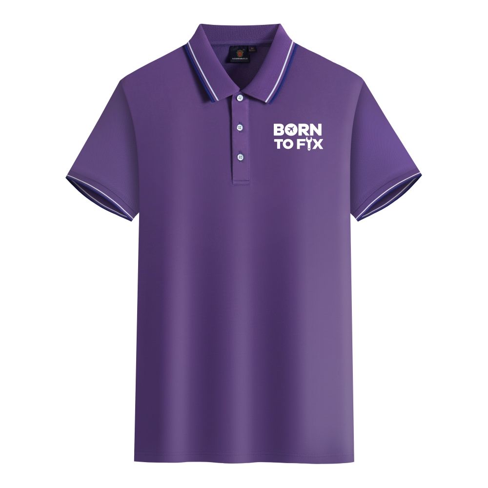 Born To Fix Airplanes Designed Stylish Polo T-Shirts