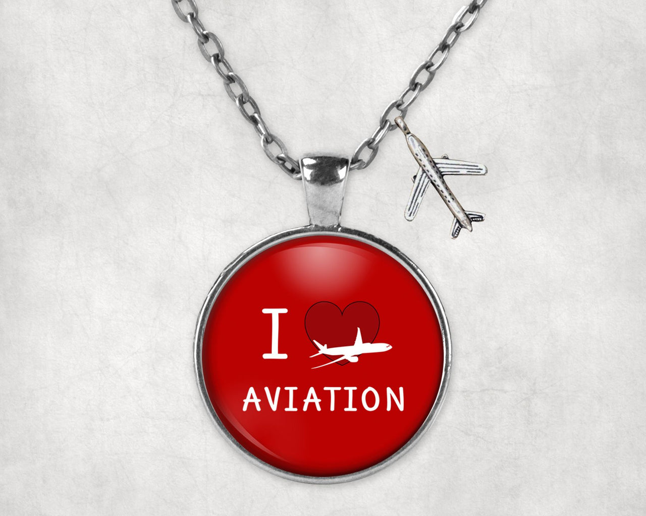 I Love Aviation Designed Necklaces