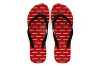 Thumbnail for Airbus & Text Designed Slippers (Flip Flops)
