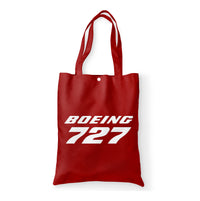 Thumbnail for Boeing 727 & Text Designed Tote Bags