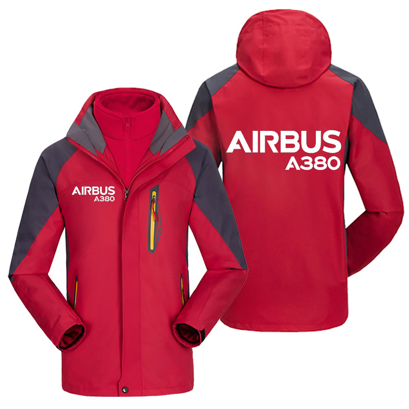 Airbus A380 & Text Designed Thick Skiing Jackets