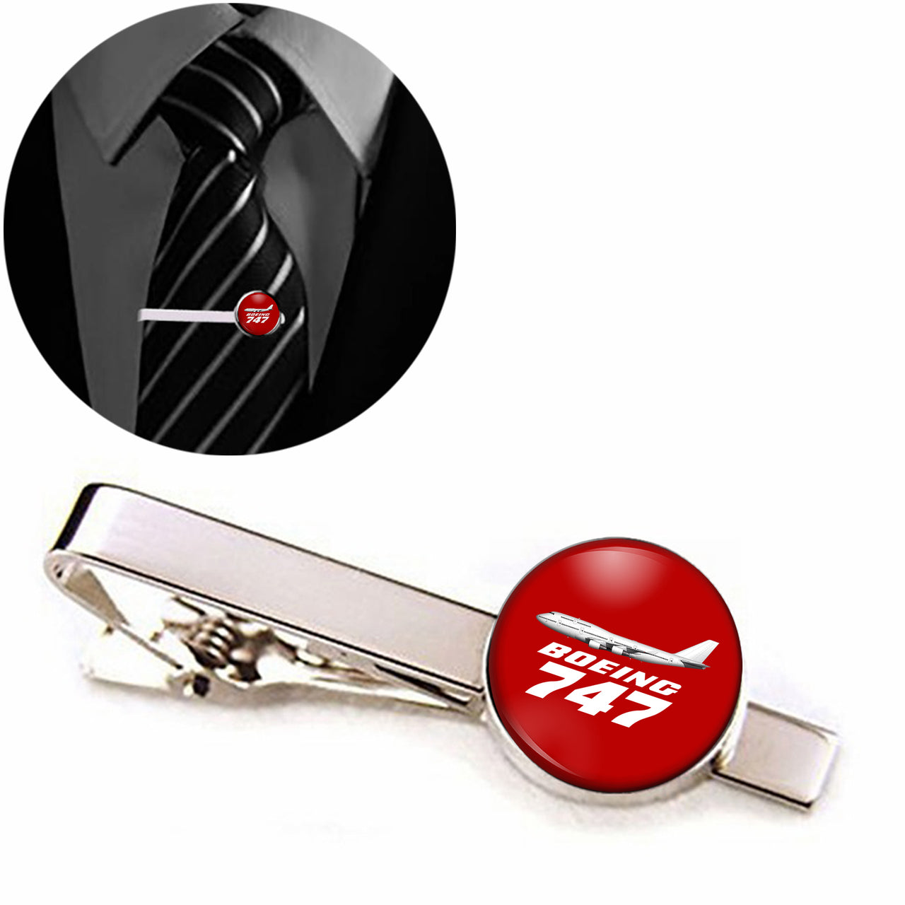 The Boeing 747 Designed Tie Clips