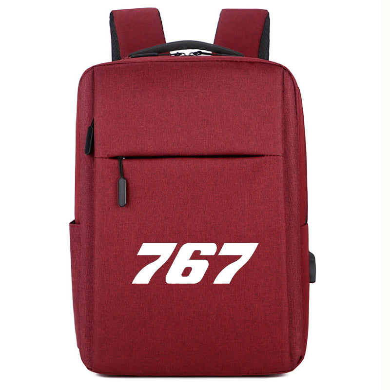 767 Flat Text Designed Super Travel Bags